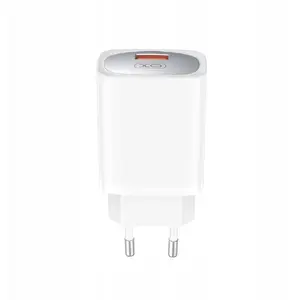 Сетевое зарядное XO CE19 QC 18W 1x USB белое с кабелем microUSB