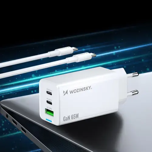 Wozinsky GaN 65W iekštelpu lādētājs Photo 4