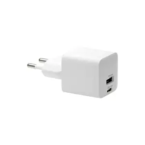 Indoor USB-C 30W + USB-A 18W Charger by d bramante — model CH18EUWH7082, White, AC 110–240V