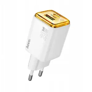 HOCO wall charger USB-A + USB-C QC3.0 PD 3A 20W N52 white