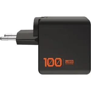No name UAG SRGE Charger 100W, 2× USB-C + 1× USB-A, EU/UK/US spraudņi, melns