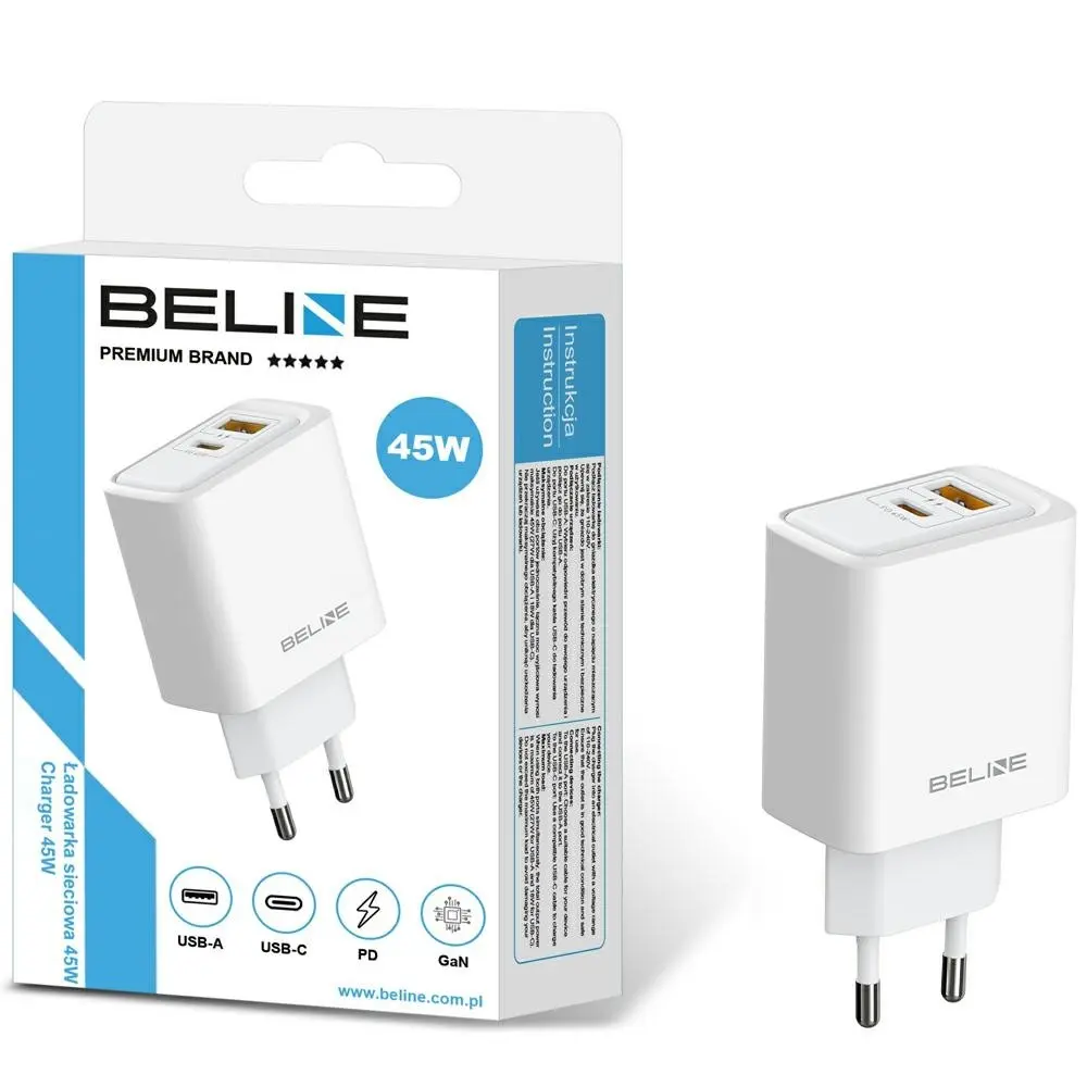 Beline BLN2CW45 45W GaN USB-C + USB-A charger Photo 3