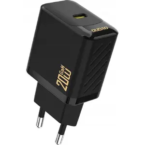 Dudao A26 PD20W GaN USB-C lādētājs — 20W USB-C PD, kompakts melns