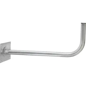 Wall-mount bent mast bracket with front plate BLOW 40/600 galvanized for antenna support