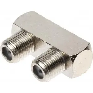 Connector F-GK/F-GK, no brand — coaxial F-type female-to-female coupling adapter