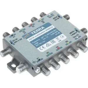 Multislēdzis caurlaidējs Terra SRM-522 5 ieejas / 5 izejas + 2 Unicable izejas