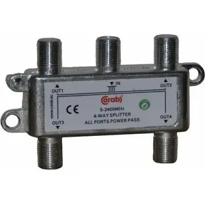 Signāla dalītājs Corab modelis Y_SPL0003 4 izvadi 5–2400 MHz ar barošanas caurlaidību