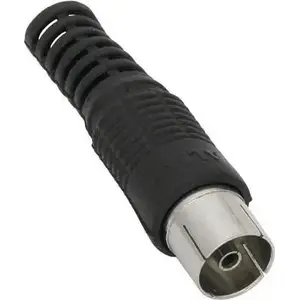 Antenna wall socket BLOW 2015#, simple black long — coaxial TV/RF outlet