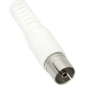 Antenna Socket BLOW 1538# — white straight long coaxial outlet
