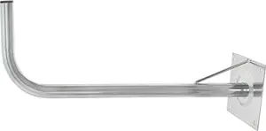Wall-mount bent mast bracket with front plate reinforced 40/660 galvanized — BLOW