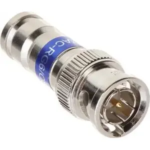 Connector BNC male crimp for RG6 coaxial cable, model BNC-W/ZAC-RG6/CSR, no-name