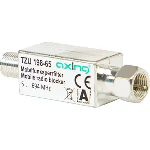 Axing LTE/5G filtrs TZU 198-65, frekvenču diapazons 5–694 MHz, modelis TZU 198-65