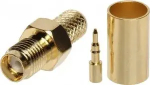 Crimp SMA G-RP Connector No name SMA-G-RP/ZAC.H-155, crimp termination for H-155 coax