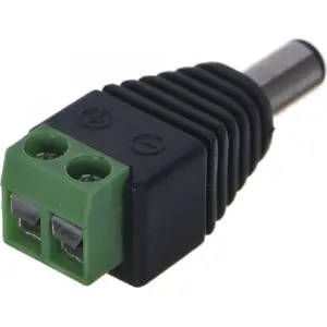DC Barrel Connector Plug, No name, pack of 10 (S-55*P10) — DC power plug on terminal block