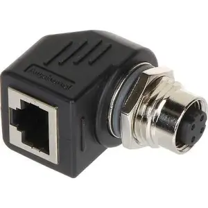 Right-angle adapter M12D to RJ45 No name M12D-G/RJ45-G — angular connector for M12 D-coded to RJ45
