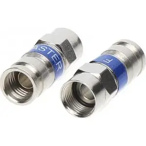 Compression F-connector for RG-6 cable (F/ZAC-RG-6/MSR) — no brand — compression F plug for coaxial RG‑6