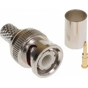 Crimp BNC Connector No name BNC-W/ZAC-RG6*P100 for RG6 coaxial cable, pack of 100
