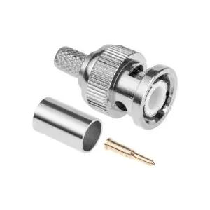 Coaxial BNC Male Crimp Connector LechPol WTY0474-2 for RG59 Cable