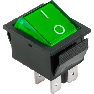 Switch connector LechPol IRS-201-1A green – panel mounting electrical connector