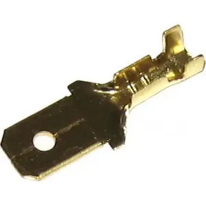 Connector 6.3 mm male large, gold-plated, LIBOX LB0043 (100 pcs)