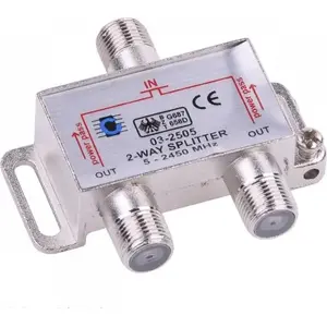 Lider pliter SAT 2 WAY 5–2450 MHz sadalītājs ZLA0635PP, 2 izeju satelīta signāla sadalītājs