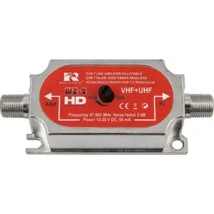 Antenna Line Amplifier Red Eagle 18922 DVB-T with Gain Control +30 dB
