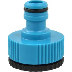 Tap Connector GEKO G73021 — 1" inlet to 3/4" reduced outlet for garden hose (25/500 pack)