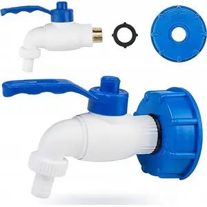 BRADAS butterfly valve set IBCS60-KS1212 blue S60×6 with 1/2"×1/2" copper faucet (steel/PPR)