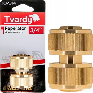 Соединитель для полива Tvardy Reparator 3/4" BRASS-LINE (10/80) для садовых шлангов и труб