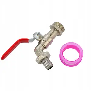Садовый кран AWTools AWTOOLS KRAN OGRODOWY CYNK NIKLOWANY 3/4" наружная резьба — 1" подсоединение