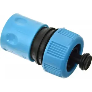 Соединитель 3/4" с стопором GEKO G73033 — быстросъёмное садовое соединение, Blue Line