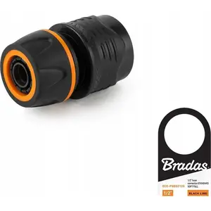 Садовая быстросъемная муфта BRADAS BLACK LINE SOFT FULL для шлангов 1/2" и 5/8"
