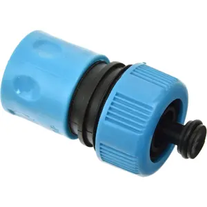Быстросъёмное соединение для шланга GEKO G73033B 3/4" с запорным механизмом, блистер (BLUE LINE)
