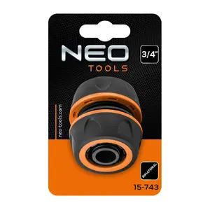 Ūdens šļūtenes savienotājs NEO tools 15-743, plastmasa, 1 gab., 40 g