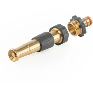 Adjustable Brass Nozzle BRADAS BR-S4712 with 3/4" male thread and 3/4" faucet connection, 12.5 cm