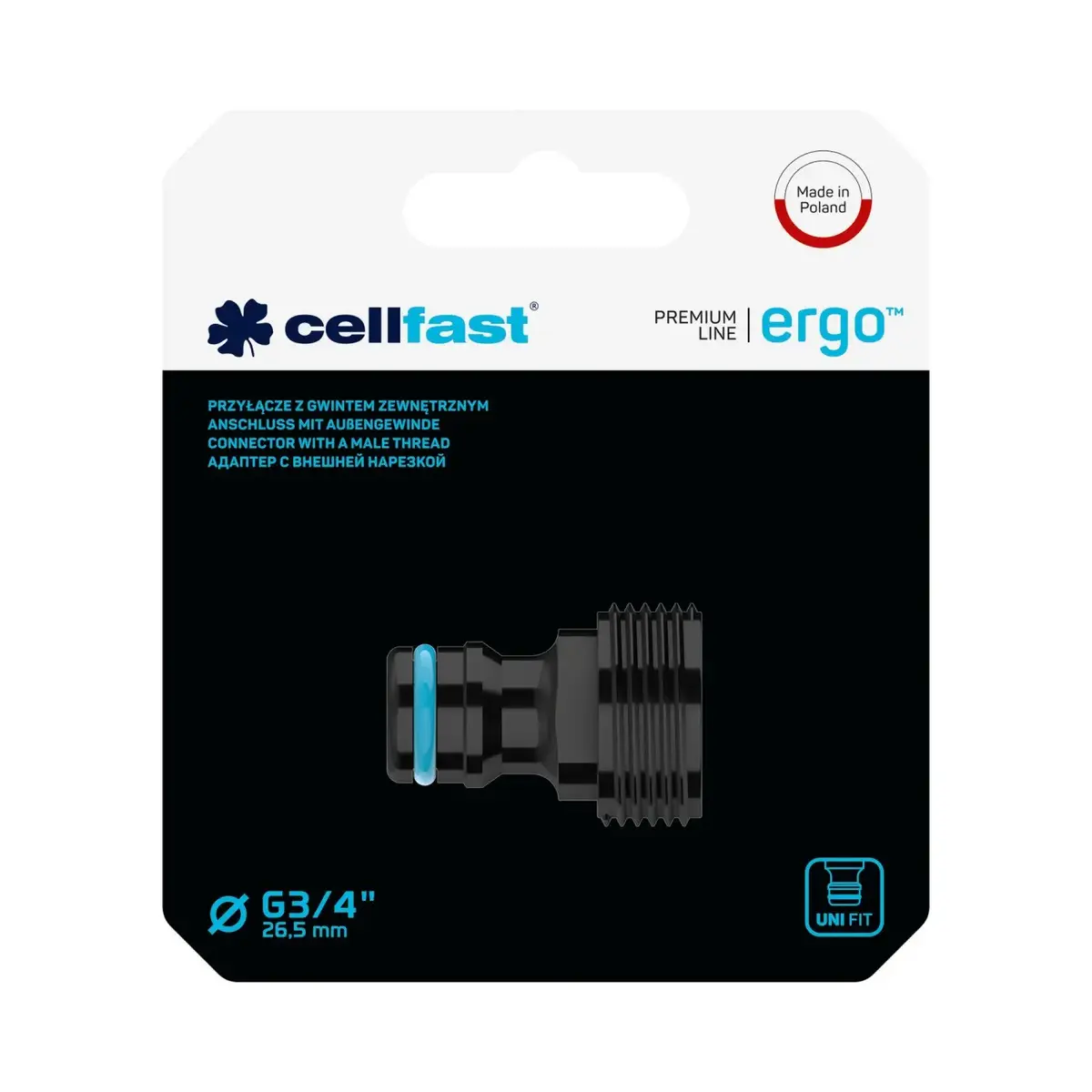 Cellfast ERGO G3/4" šļūtenes savienotājs Photo 2