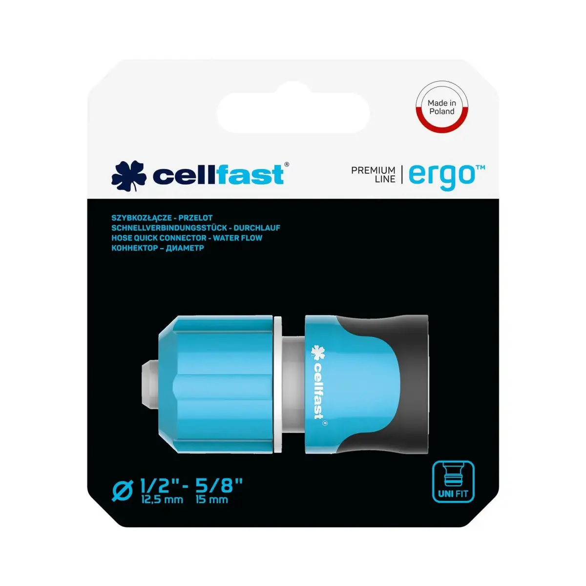 Šļūtenes savienotājs Cellfast ERGO 1/2"–5/8" Photo 2