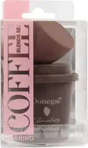 Спонж для макияжа Donegal Morning Coffee — шоколадный, с футляром, 1 шт.
