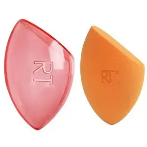 Набор спонжей для макияжа Real Techniques Miracle Complexion Sponge с дорожным футляром, округлая форма, без латекса, 2 шт.