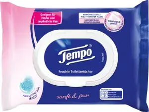Disinfecting wipes Donegal Tempo 836196 — white, for toilet surface cleaning