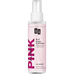 AA Pink Aloes 2‑in‑1 fiksējošs un mitrinošs sprejs 100 ml