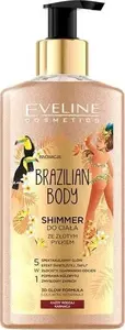 Сияющее масло Eveline Brazilian Body shimmer с золотистыми частицами 150 мл