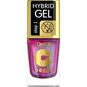 Гибридный гель-лак для ногтей Delia Coral Hybrid Gel №107 мультирефлекс 11 мл (без лампы)