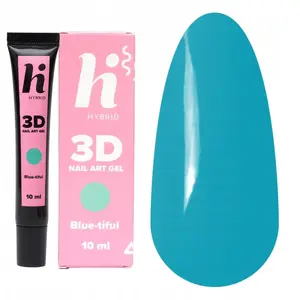 Nail art 3D gel HI HYBRID Blue-tiful 10 ml – decorative sculpting gel