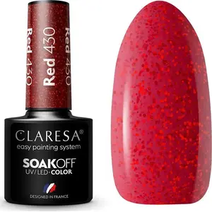 Hybrid Gel Polish Claresa Soak Off UV/LED Red 430, 5 g