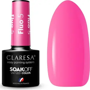 Гибридный лак для ногтей Claresa FLUO 5 – 5 г, неоновый/флуоресцентный