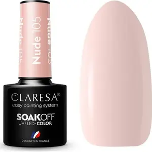 Nude soak-off UV/LED hybrid nail polish Claresa 105, 5 g