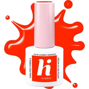 Hybrid nail polish HI HYBRID Neon Cosmo Orange #278 5 ml - HEMA-free