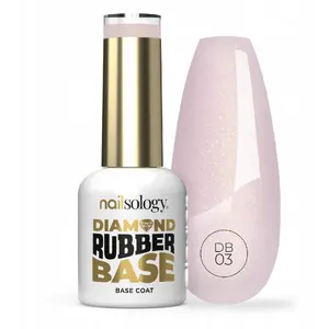 Clavier hibrīdā gumijas bāze Nailsology Diamond Ruber Base DB03 Rosy Girl 8 ml – bāze hibrīdmanikīram