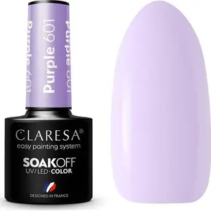 Hybrid Soak-Off UV/LED Nail Polish Claresa 601 Purple 5 g